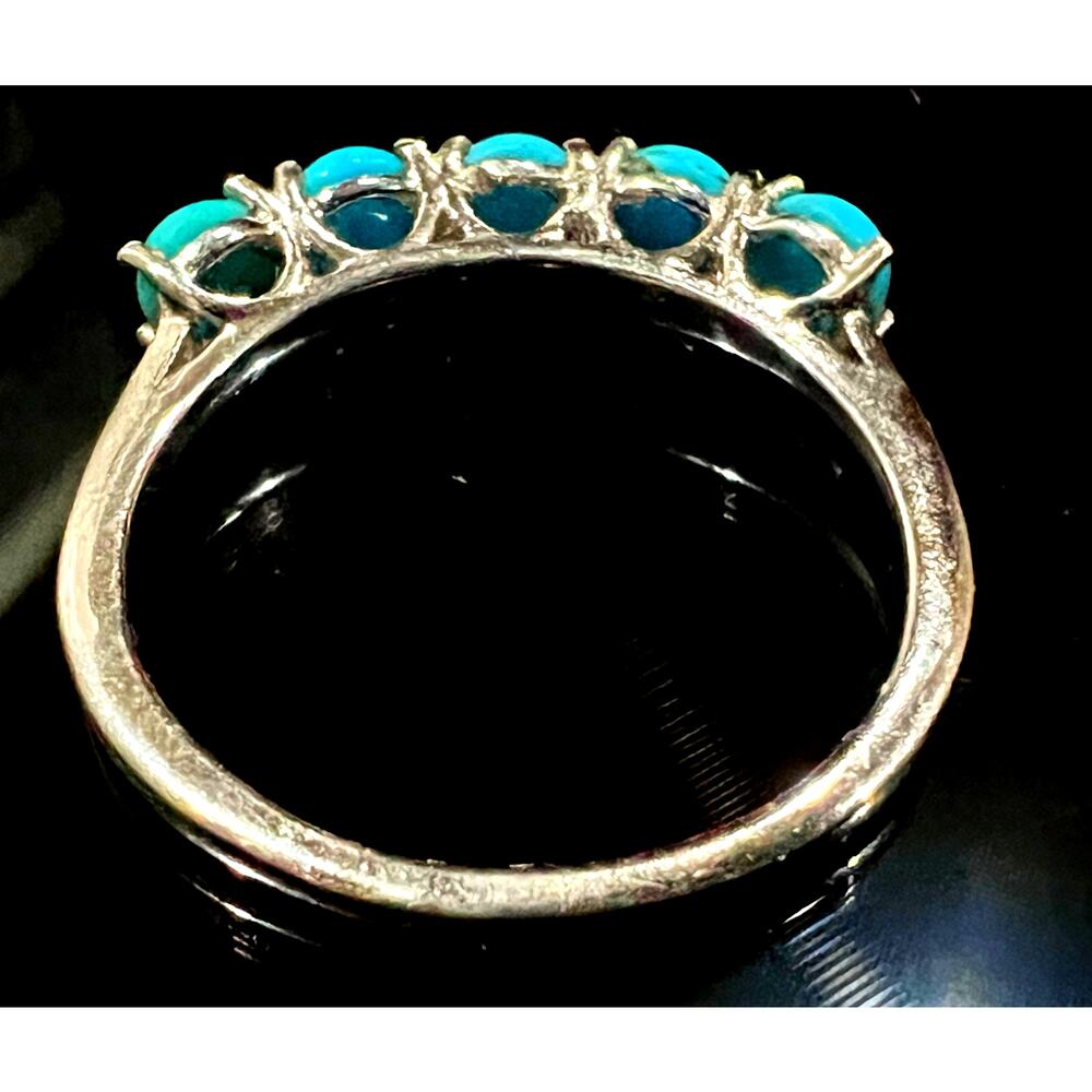 Sleeping Beauty Turquoise 5 Stone Band - Picture 4 of 6